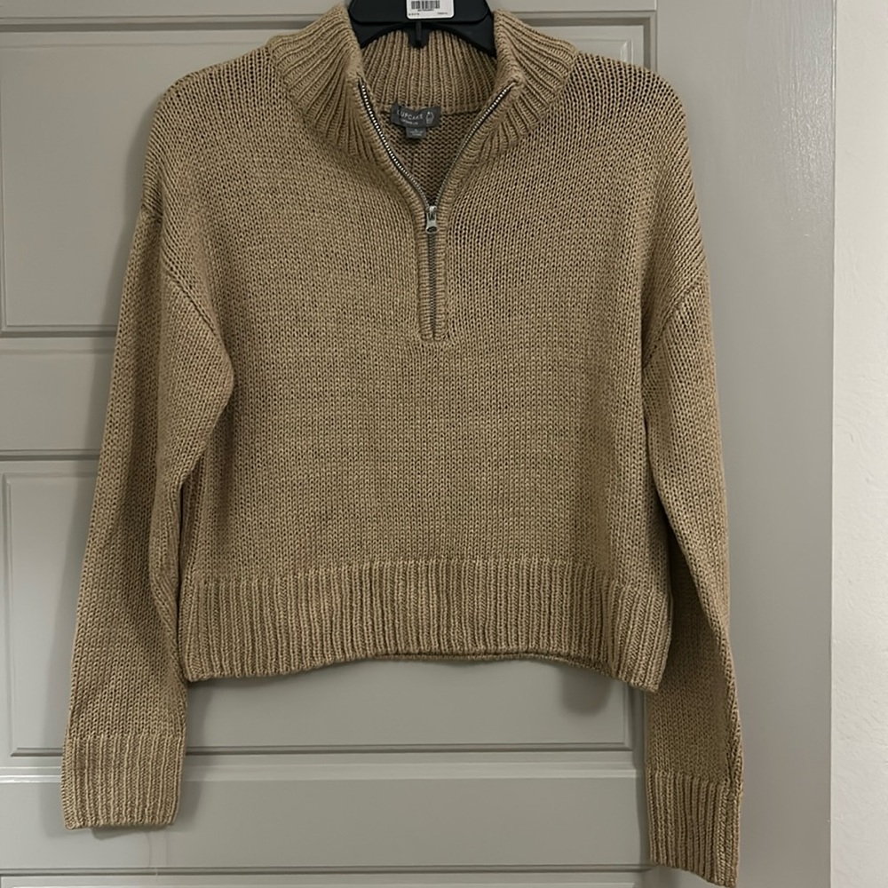 Tan Zippered Sweater